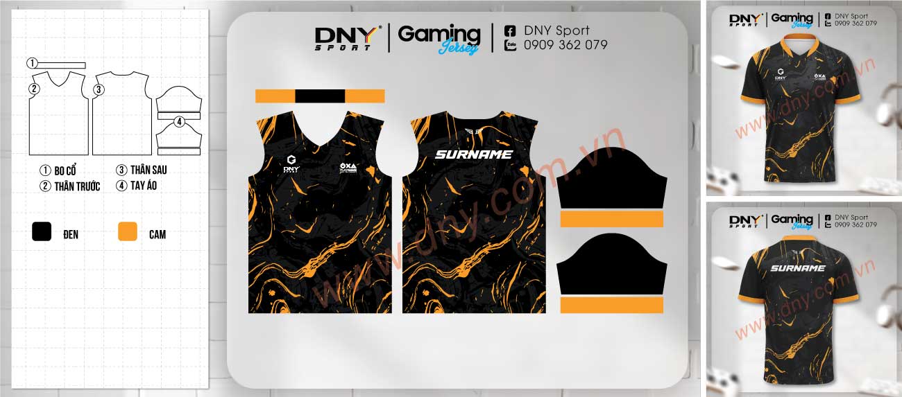 áo Esport in logo tên cá nhân