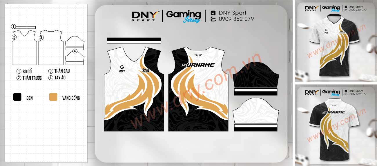 áo Esport thời trang phối màu hiện đại