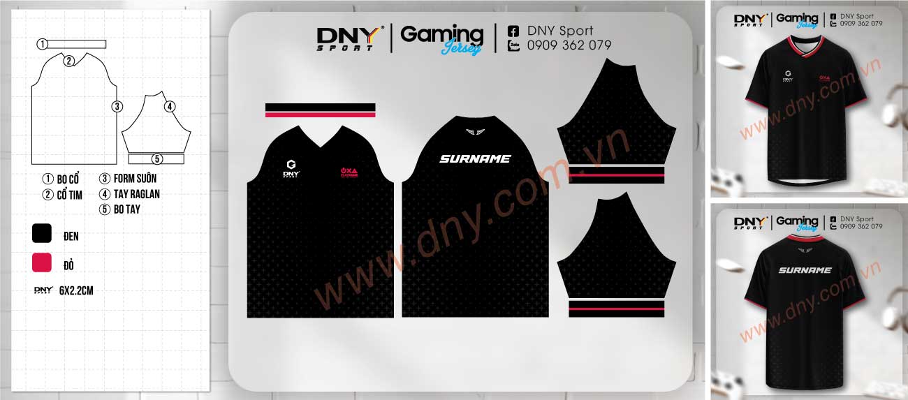 áo esport phối màu neon