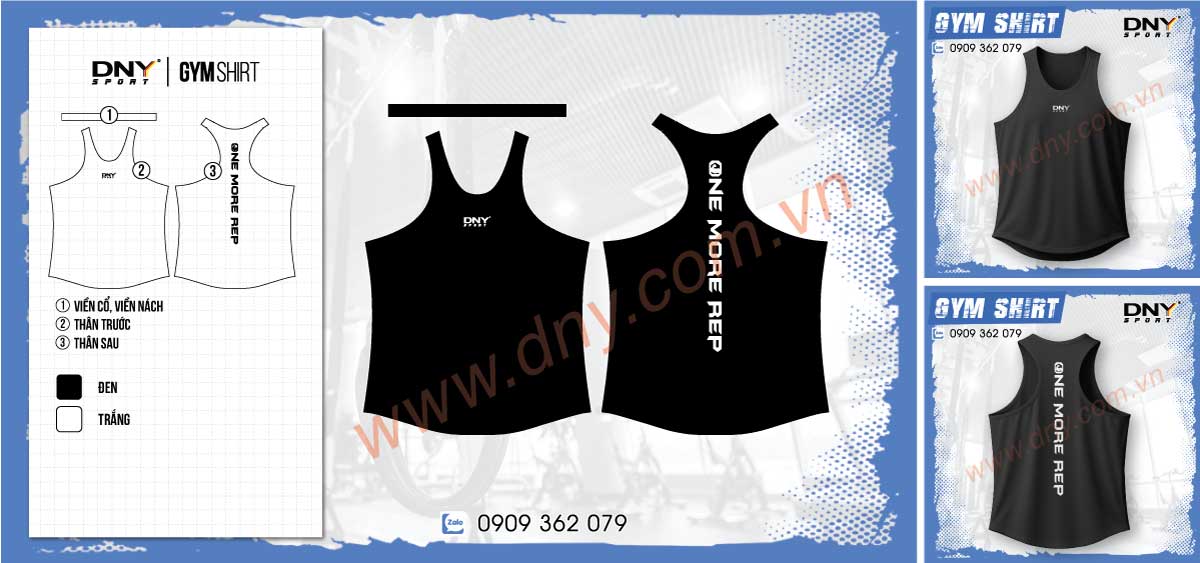 áo tập gym ba lỗ form body