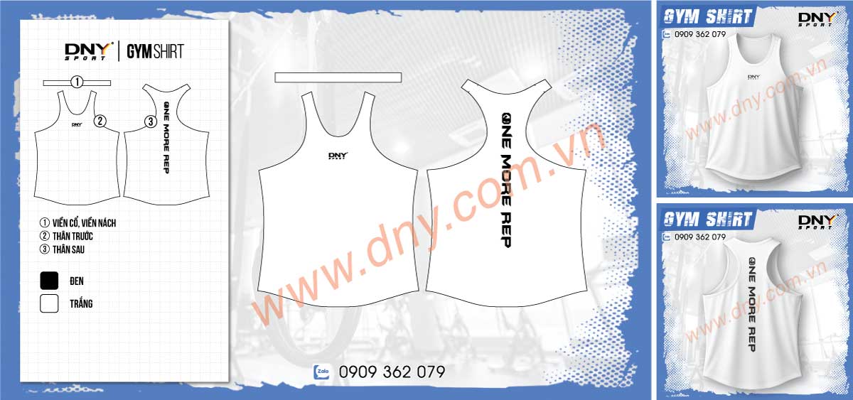 áo tank top gym thiết kế logo