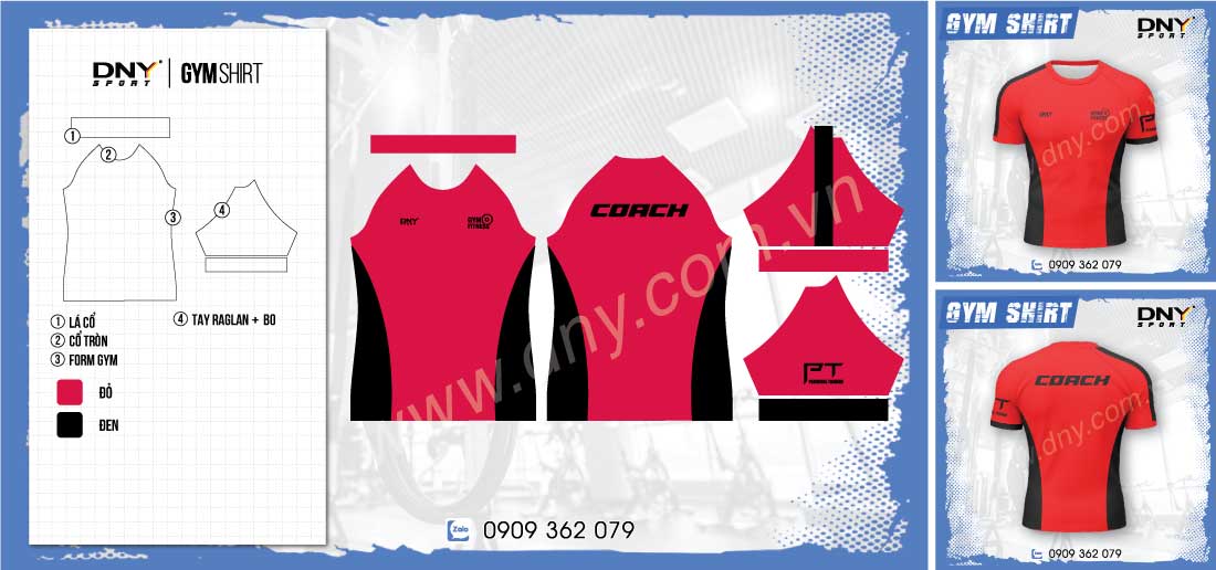 áo tập gym cổ tròn ôm body