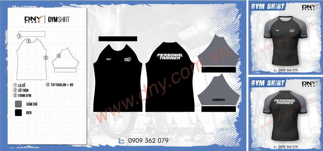 áo gym cổ tròn thoáng mát