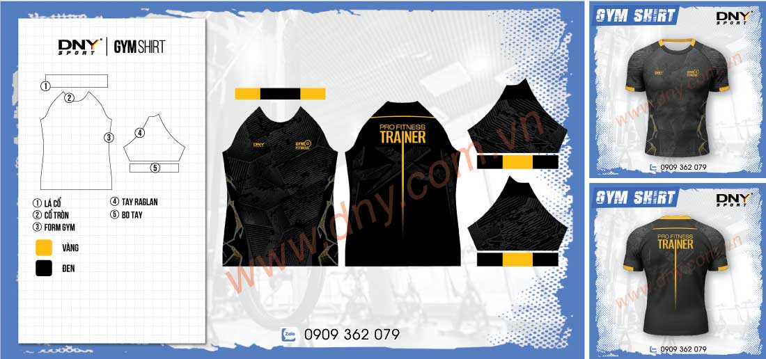 áo gym phối màu trẻ trung