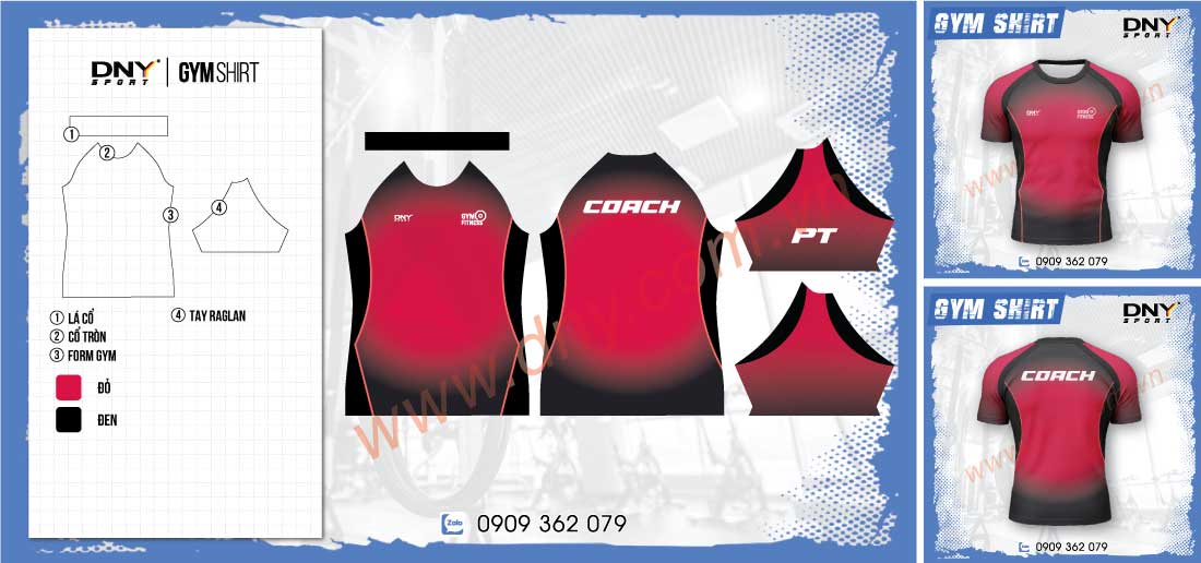 áo gym T-shirt cổ tròn đơn giản