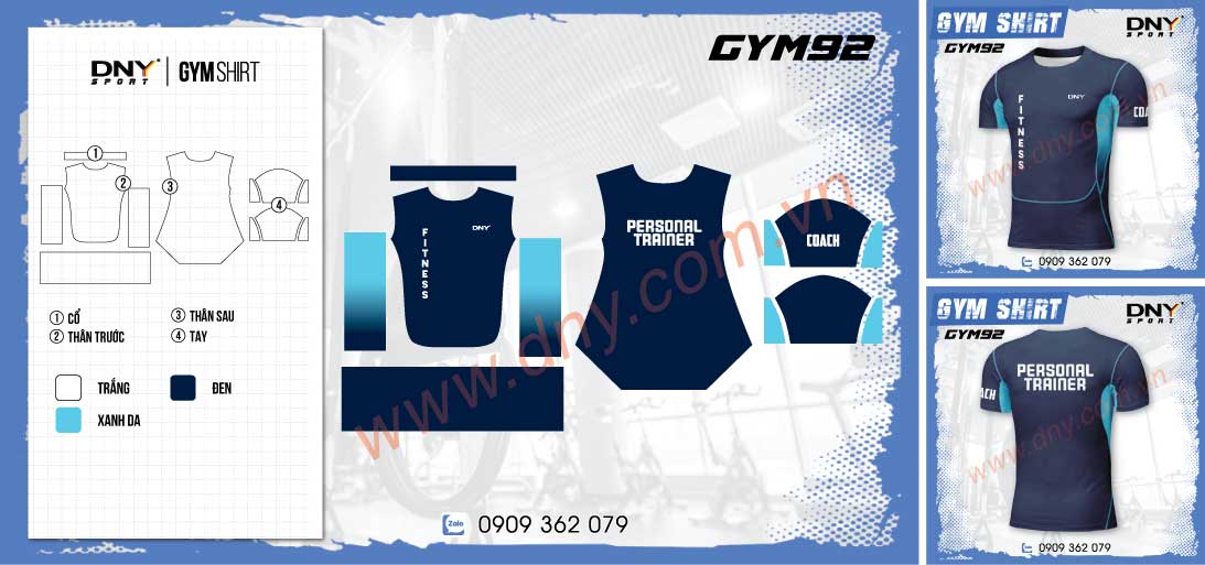 Áo gym xanh đen Áo gym body xanh đen