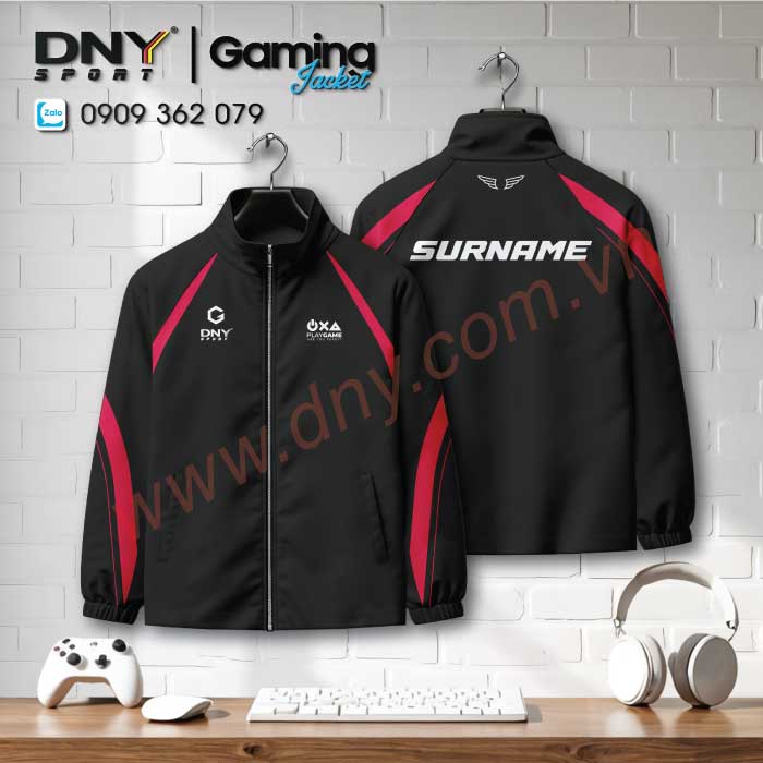 Áo khoác eSport nam nữ chất liệu mát, thiết kế mạnh mẽ