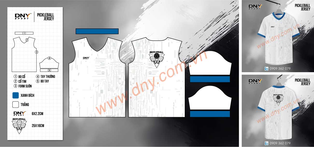 áo pickleball thiết kế in logo