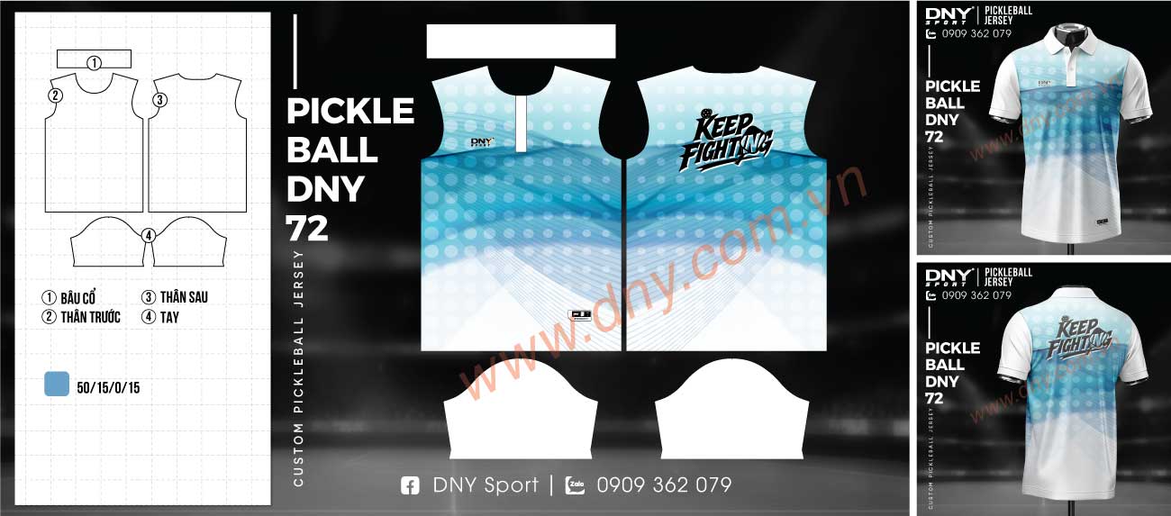 Áo pickleball chuyên dụng nhẹ bền dễ vận động Áo pickleball in logo đội nhóm theo yêu cầu
