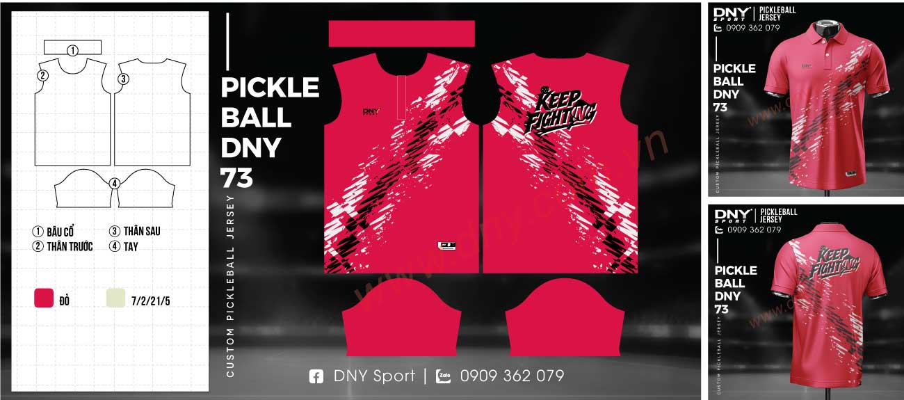 Áo pickleball thoáng mát thấm hút mồ hôi khi thi đấu Áo pickleball chuyên dụng nhẹ bền phù hợp thi đấu