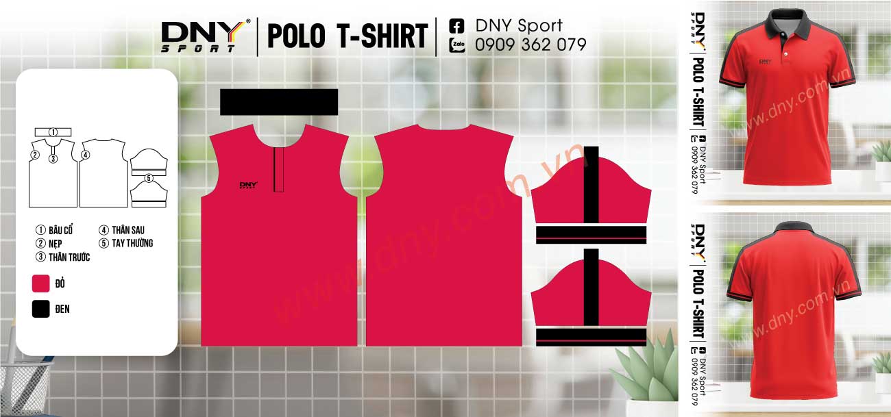 áo polo thể thao co giãn thấm hút
