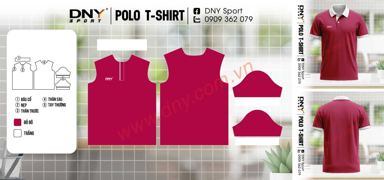 áo polo thiết kế cổ bẻ công sở
