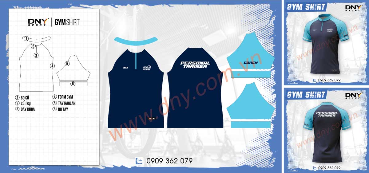 Áo tập gym năng động Trang phục gym thể thao