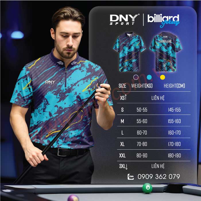MẪU ÁO BIDA THIẾT KẾ THEO YÊU CẦU | DNY-BIDA2505090014