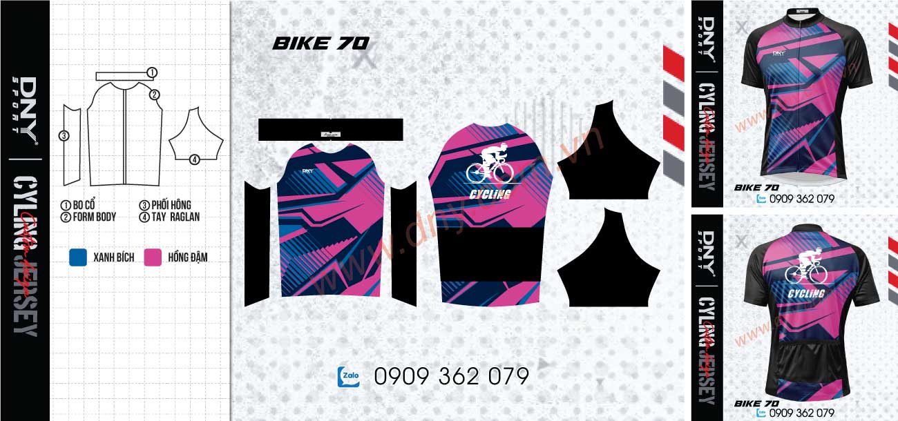 Áo xe đạp thoáng khí, giữ cơ thể khô ráo suốt hành trình đạp xe Áo xe đạp custom họa tiết hiện đại dành cho team