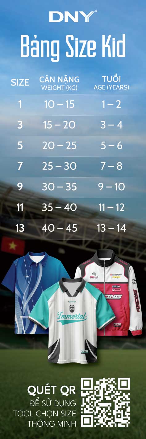 Bảng size trẻ con