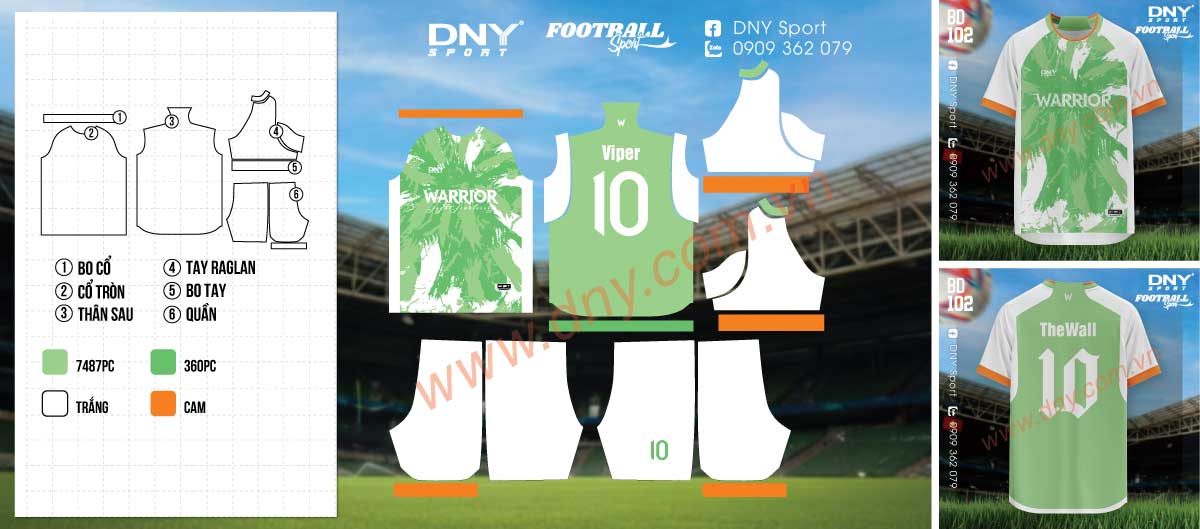 quần áo bóng đá xanh lá