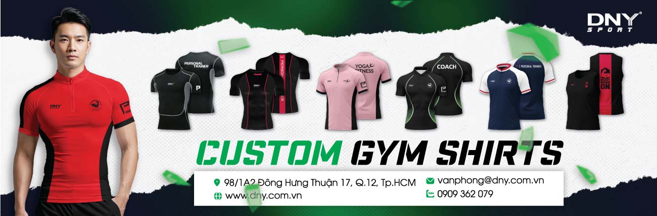 Đồng phục tập gym yoga boxing thiết kế theo yêu cầu in logo slogan tại DNY Sport