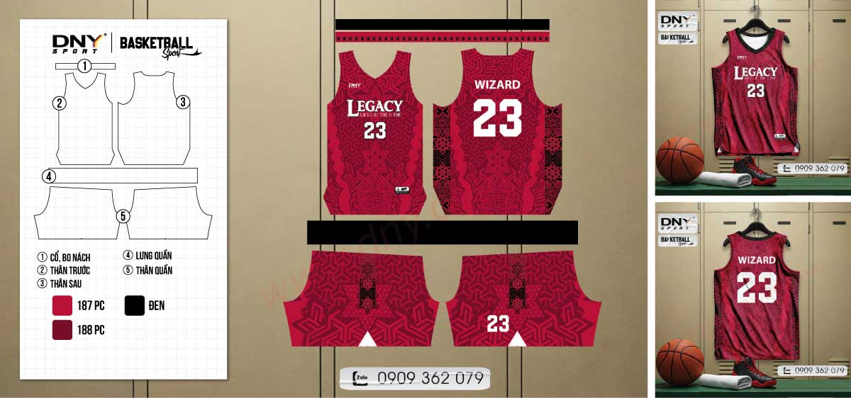 Bộ đồng phục bóng rổ thể thao