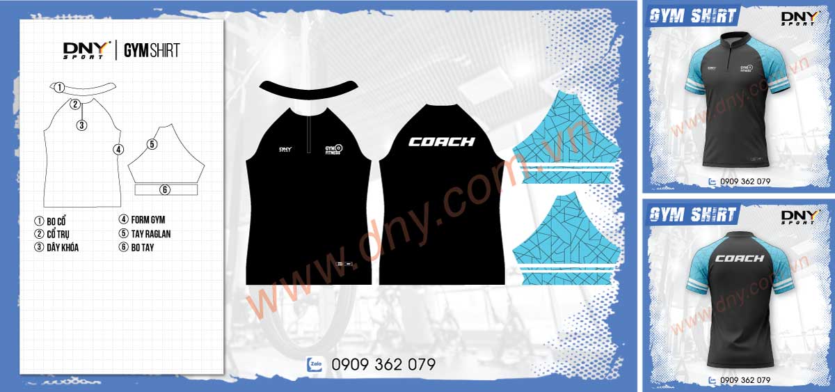 Đồng phục huấn luyện viên gym Áo đồng phục tập gym