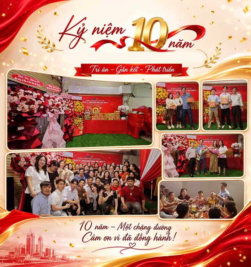 Hành Trình 10 Năm Phát Triển Của Công Ty May Mặc Đạt Như Ý