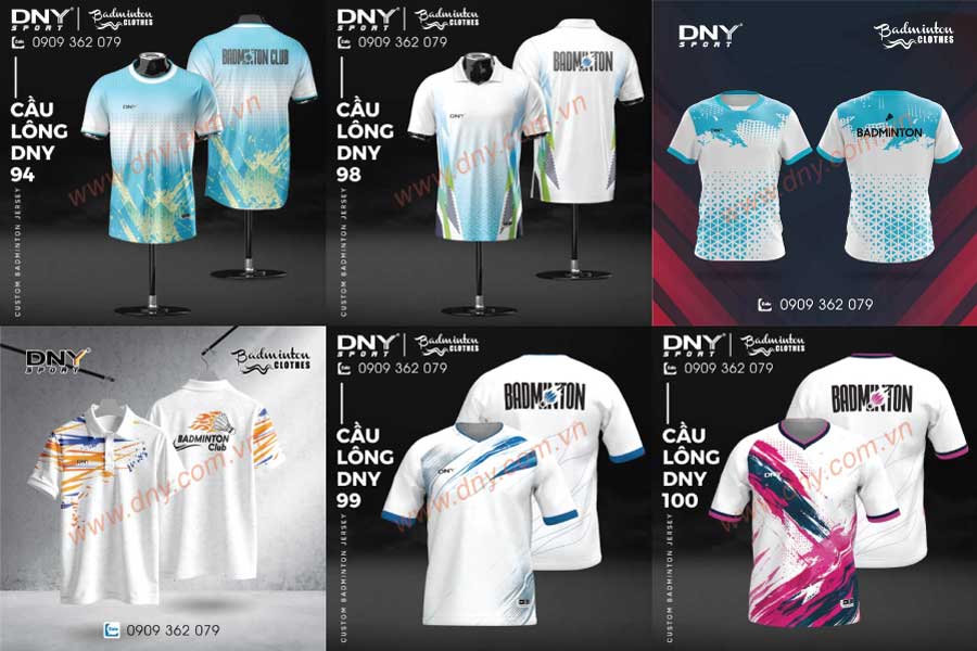 Mẫu áo cầu lông đẹp thiết kế theo yêu cầu DNY Sport