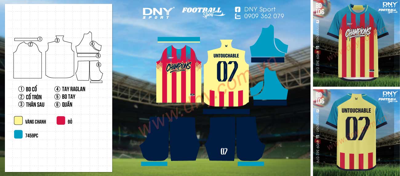 Quần áo bóng đá đồng phục Quần áo bóng đá đồng phục in logo
