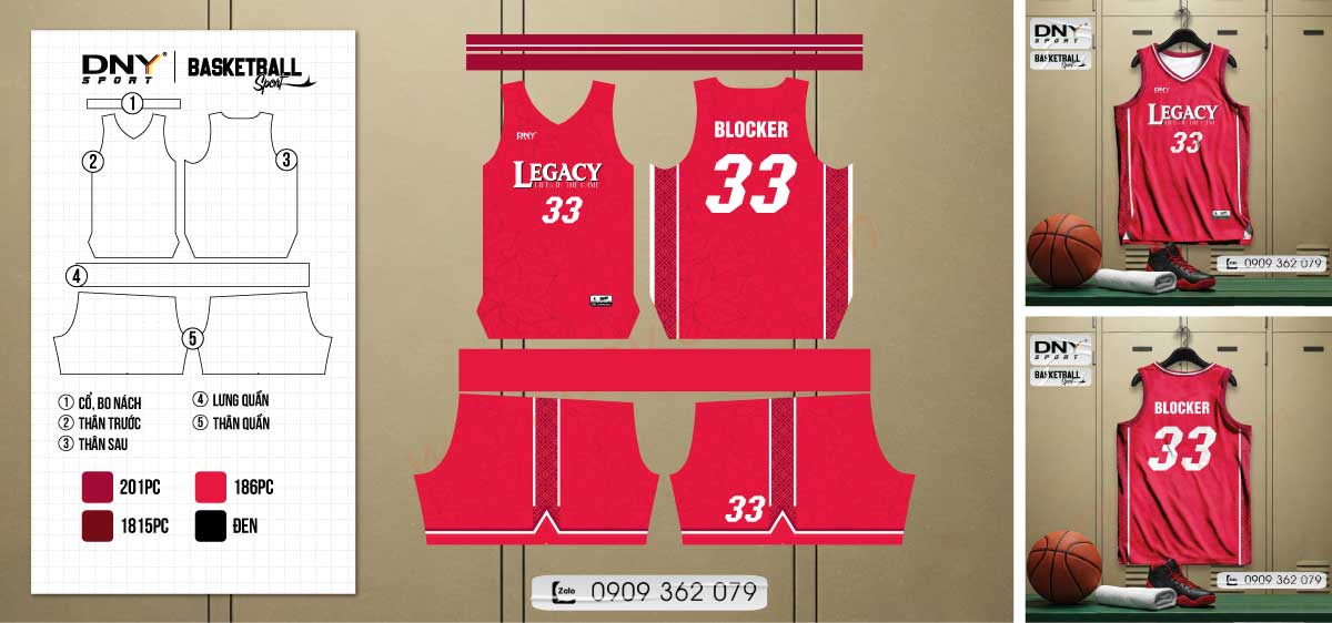 Trang phục bóng rổ thoáng mát