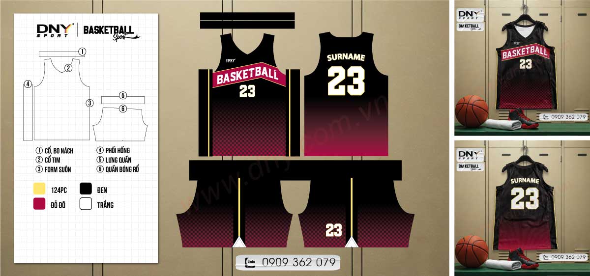 quần áo bóng rổ phong cách NBA