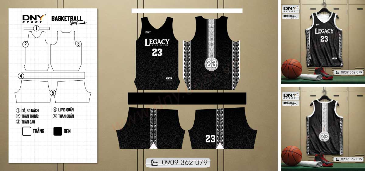 Trang phục bóng rổ in logo