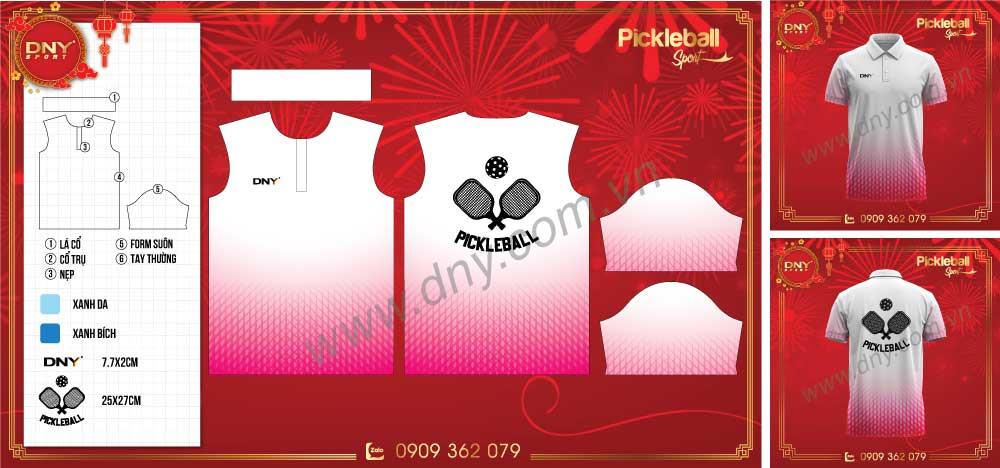 Quần áo pickleball thiết kế linh hoạt, hiện đại