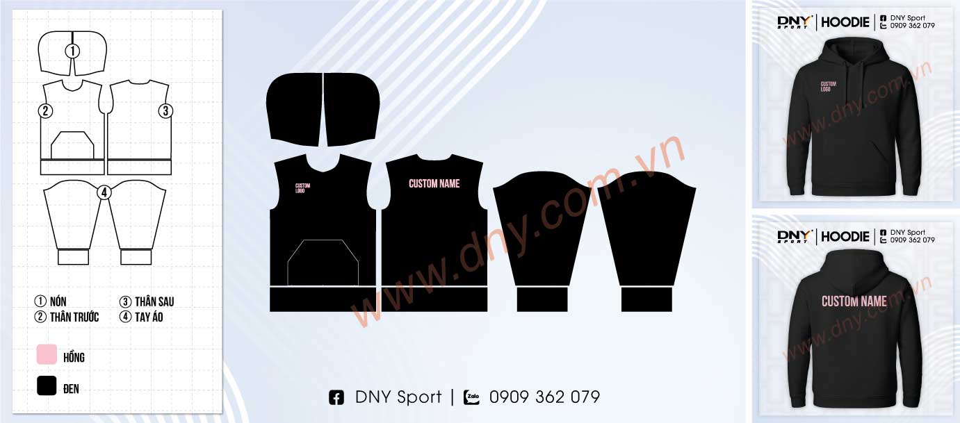 Quy trình tiếp nhận và xử lý đơn hàng áo hoodie của DNY Sport rất chuyên nghiệp 