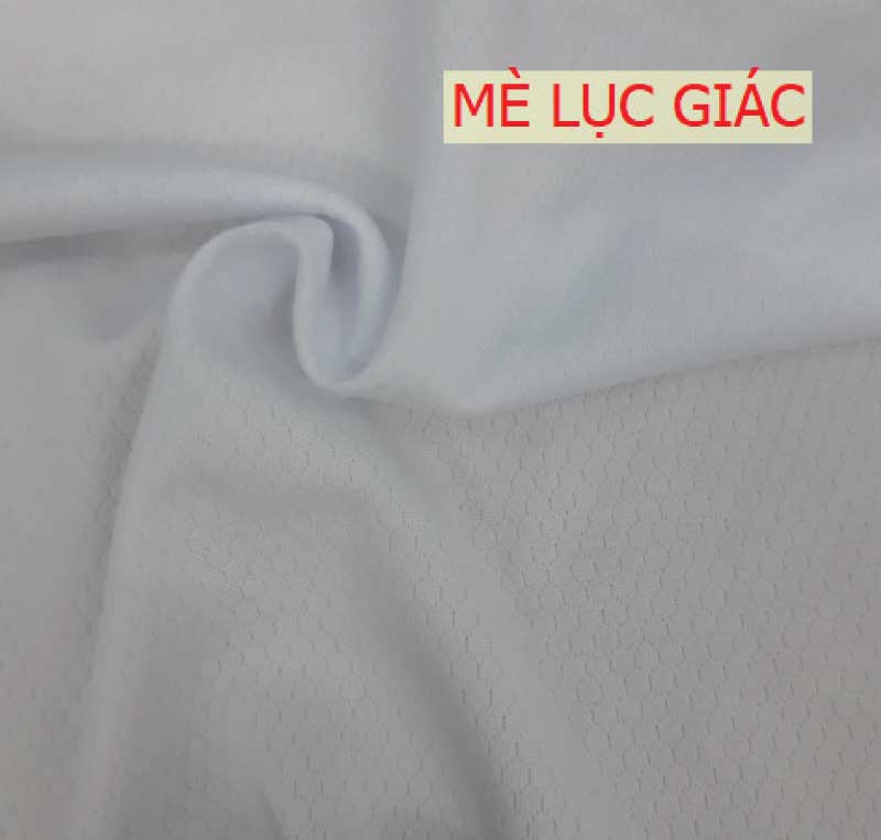 Mẫu vải mè lục giác dùng cho áo thể thao